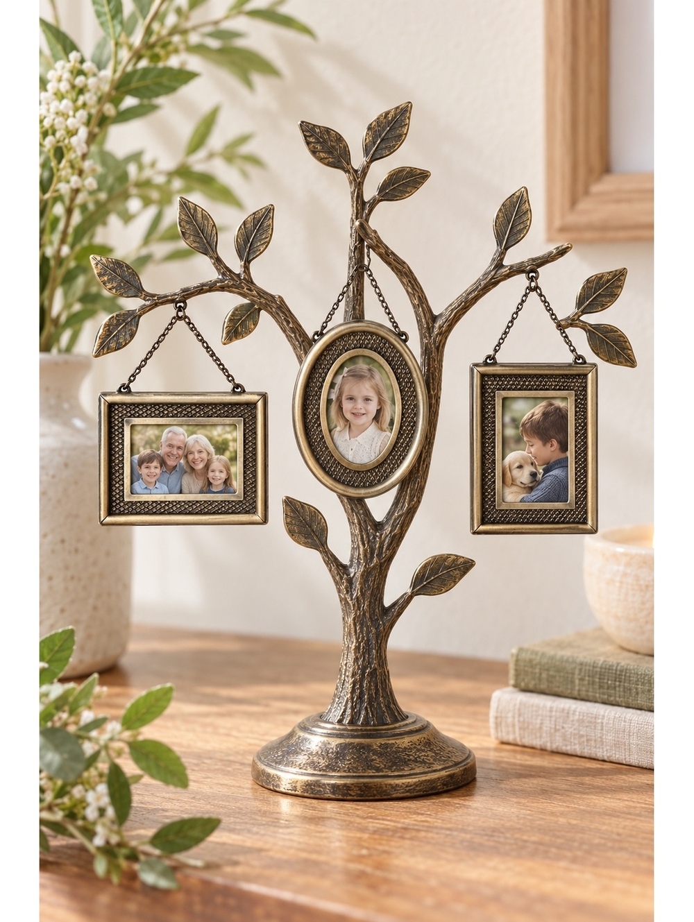 Vintage Hallmark Family Tree Photo Frame Ornaments Set of 3 2005 NOS